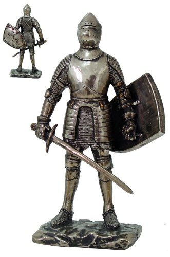 Medieval Knight Statue Bronze Finishing Cold Cast Resin Statue 7